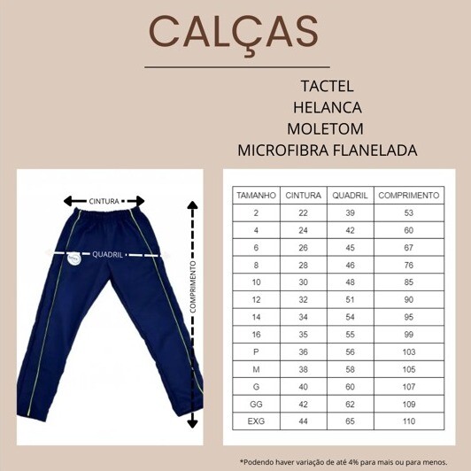 CALA MOLETOM FLANELADO UNISSEX SPHERE