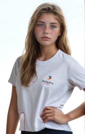 CAMISETA BRANCA ALGODO POLIEDRO