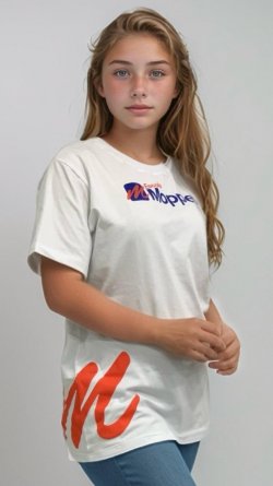 CAMISETA MOPPE ALGODO - ANOS FINAIS BRANCA