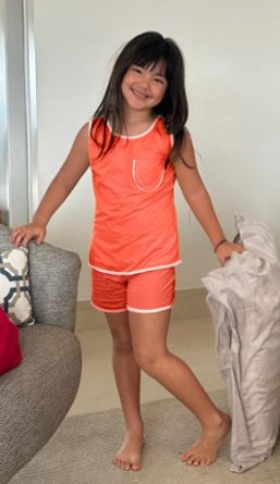 PIJAMA ALGODO CONFORTO LARANJINHA