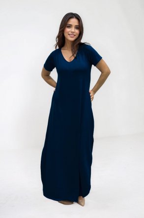 VESTIDO BRUNA  AZUL NOITE