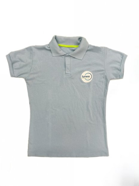 CAMISA GOLA POLO BABY LOOK AZUL CLARO SPHERE