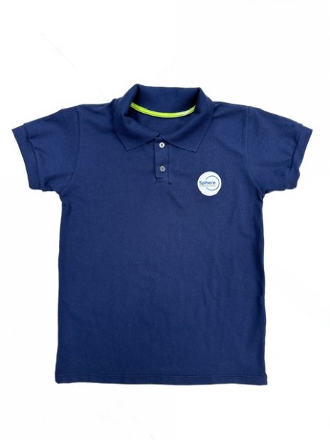 CAMISA GOLA POLO UNISSEX AZUL ESCURO SPHERE