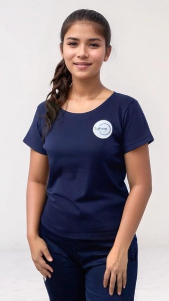 CAMISETA BABY LOOK AZUL SPHERE