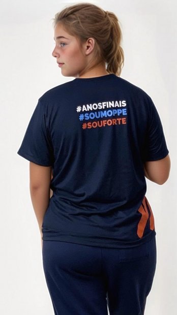 CAMISETA MOPPE ALGODO - ANOS FINAIS MARINHO