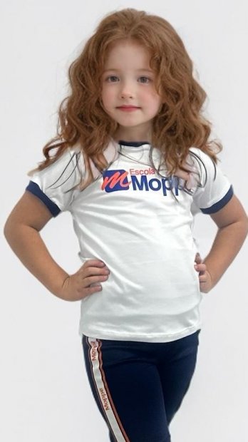 CAMISETA MOPPE ALGODO - FUNDAMENTAL GOLA MARINHO