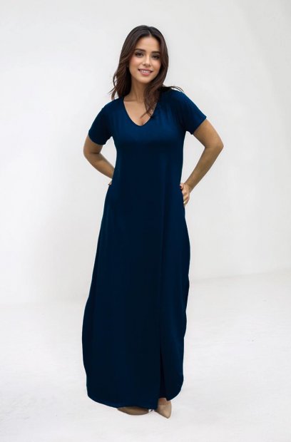 VESTIDO BRUNA  AZUL NOITE