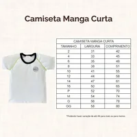 tabela camiseta