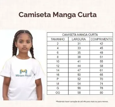 CAMISETA BRANCA ALGODÃO MIRIAM RICCI - EI