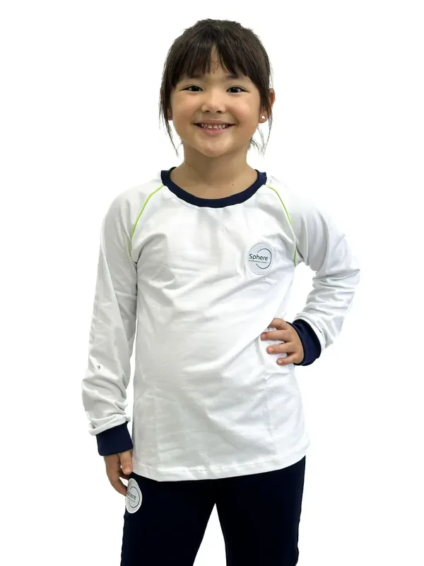 CAMISETA MANGA LONGA UNISSEX BRANCA SPHERE
